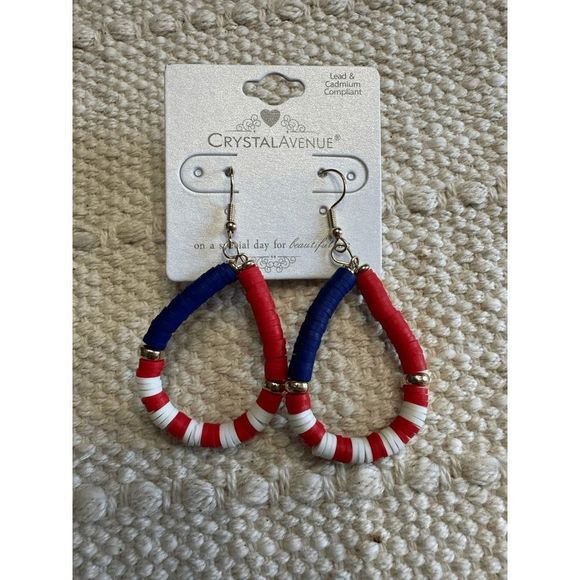 AMERICA'S SWEETHEART TEARDROP EARRINGS - Picture 3 of 4